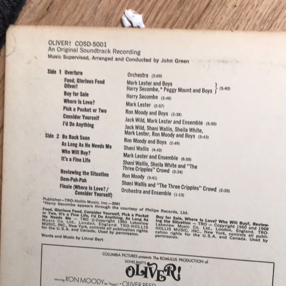 “Oliver!” Vinyl record - Picture 15 of 16